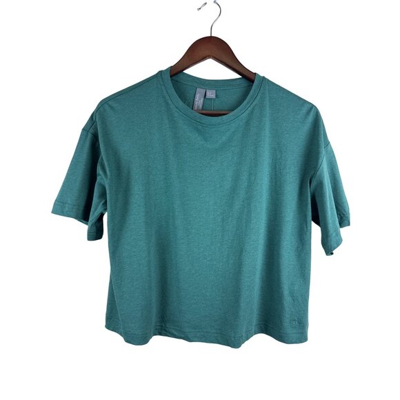 Sweaty Betty Women's T-Shirt Essential Short Sleeve Crop  Cotton Viscose Size 4 - Picture 1 of 9